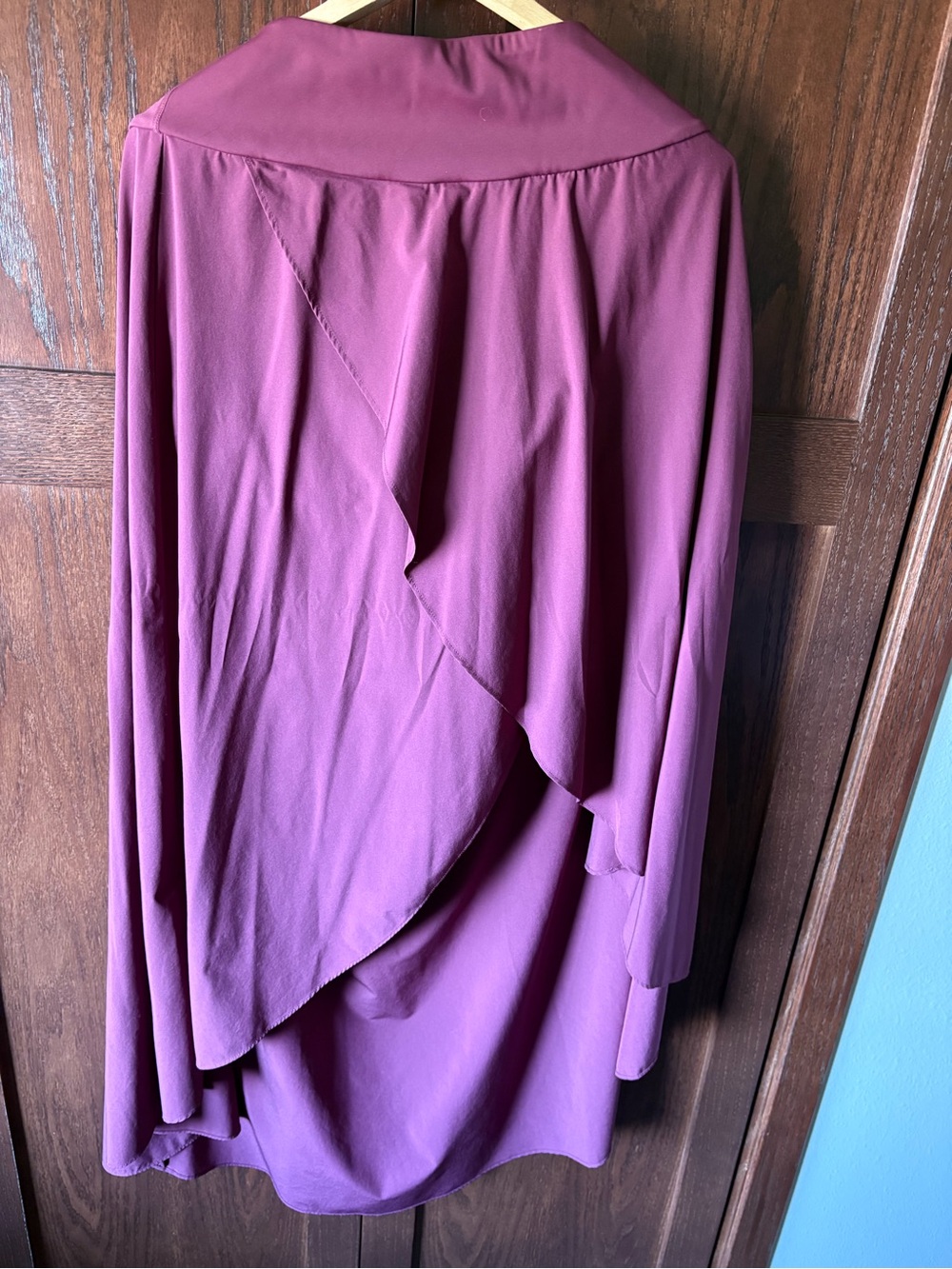 HALARA Mauve Asymmetrical Layered Wrap Skirt